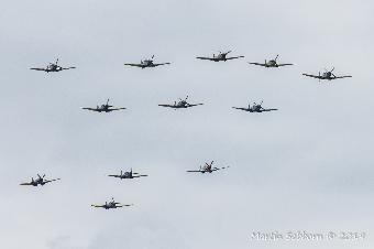 Not a great photo - but 12 Spitfires!